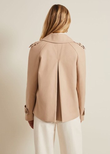 Phase Eight Lola Camel Cropped Trench Jackets Brown Australia | HL8301762